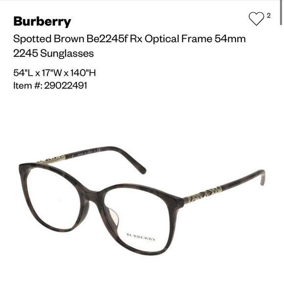 Burberry optical reading glasses - Picture 2 of 11